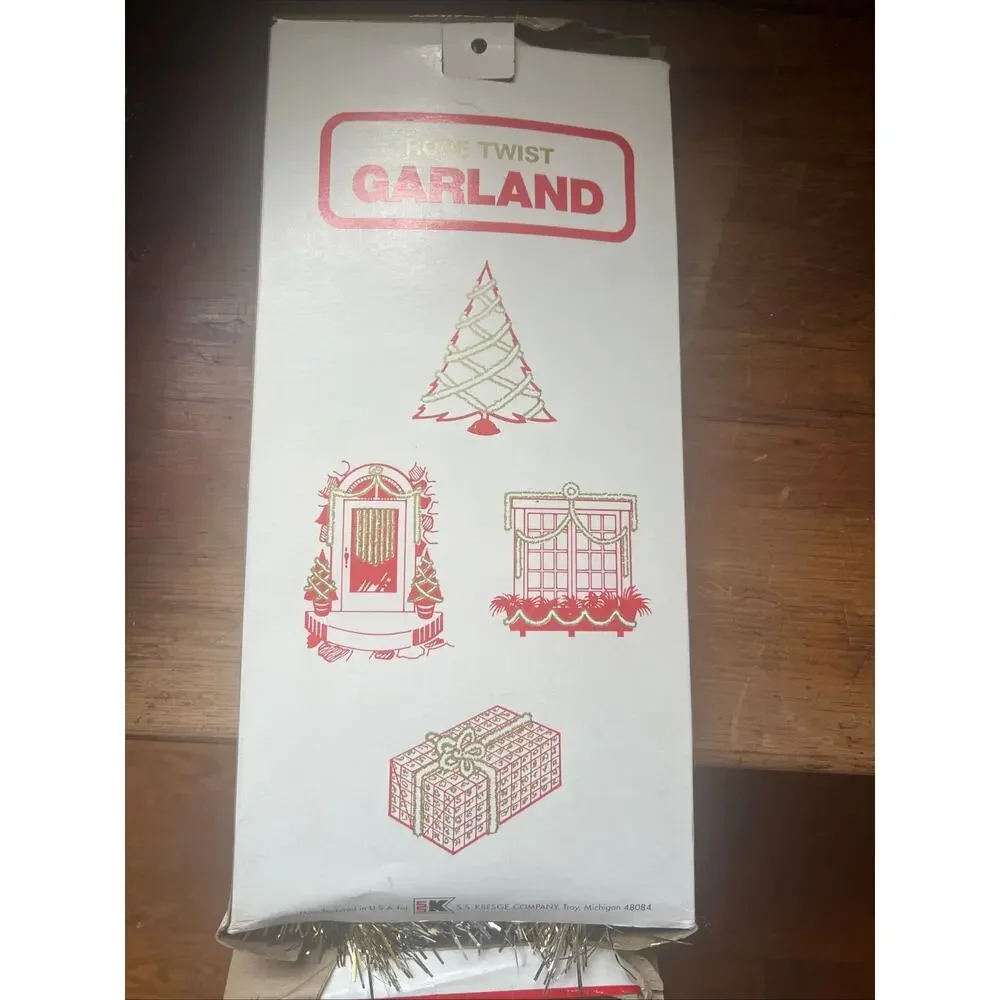 1 vintage box of garland - 10 feet